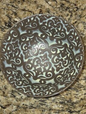 BIA Ooh La La Terrin Bowl Reactive Glaze Aztec Western Stoneware 6" Lt Blue
